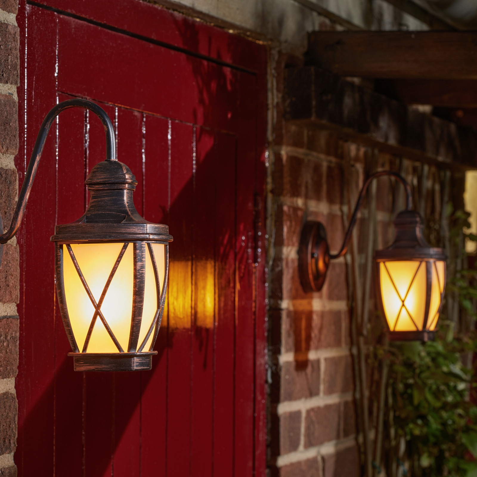 Click to view product details and reviews for Solar Carriage Flaming Wall Lanterns 2 Pk.