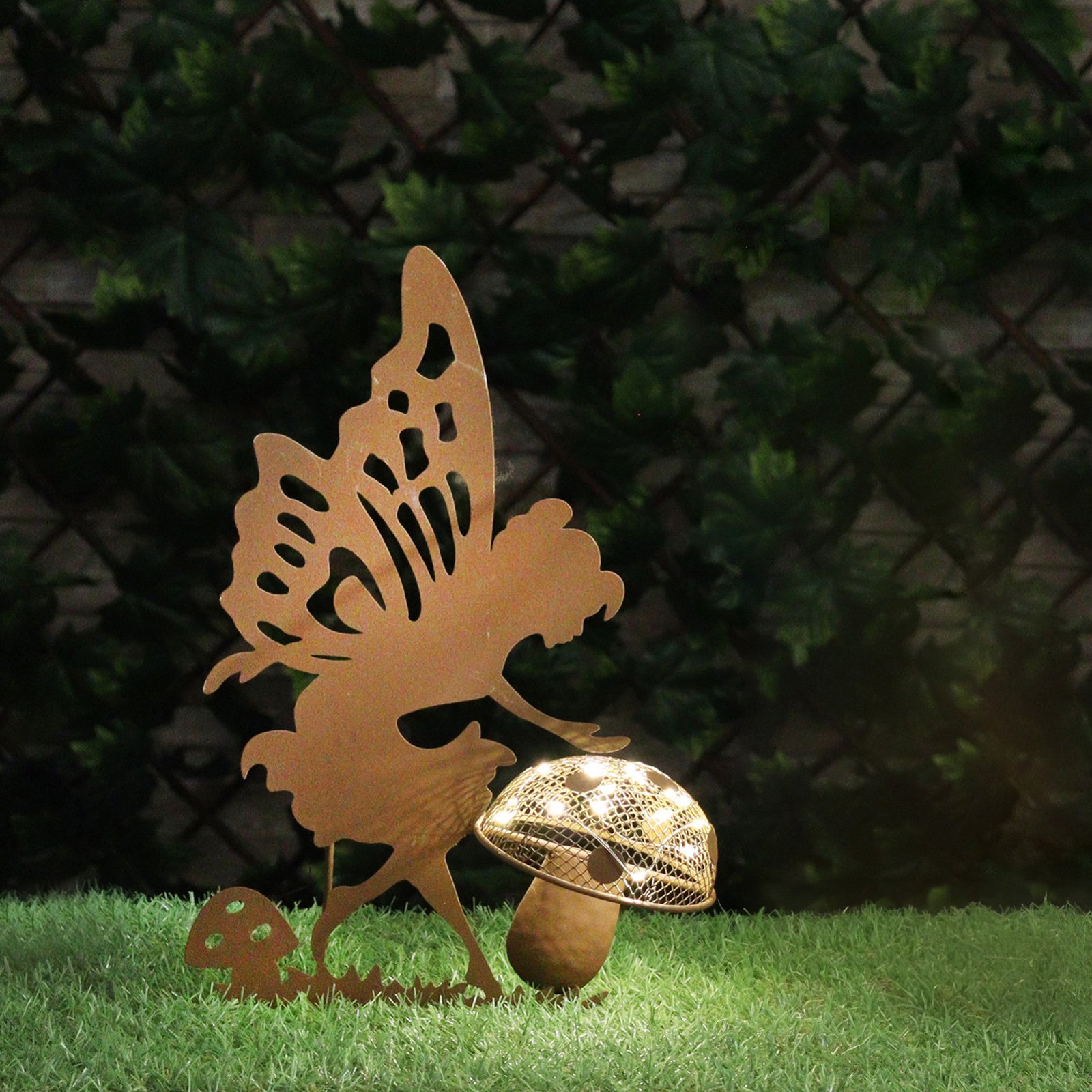 Click to view product details and reviews for Fairy Silhouette With Solar Led Toadstool Garden Stake.