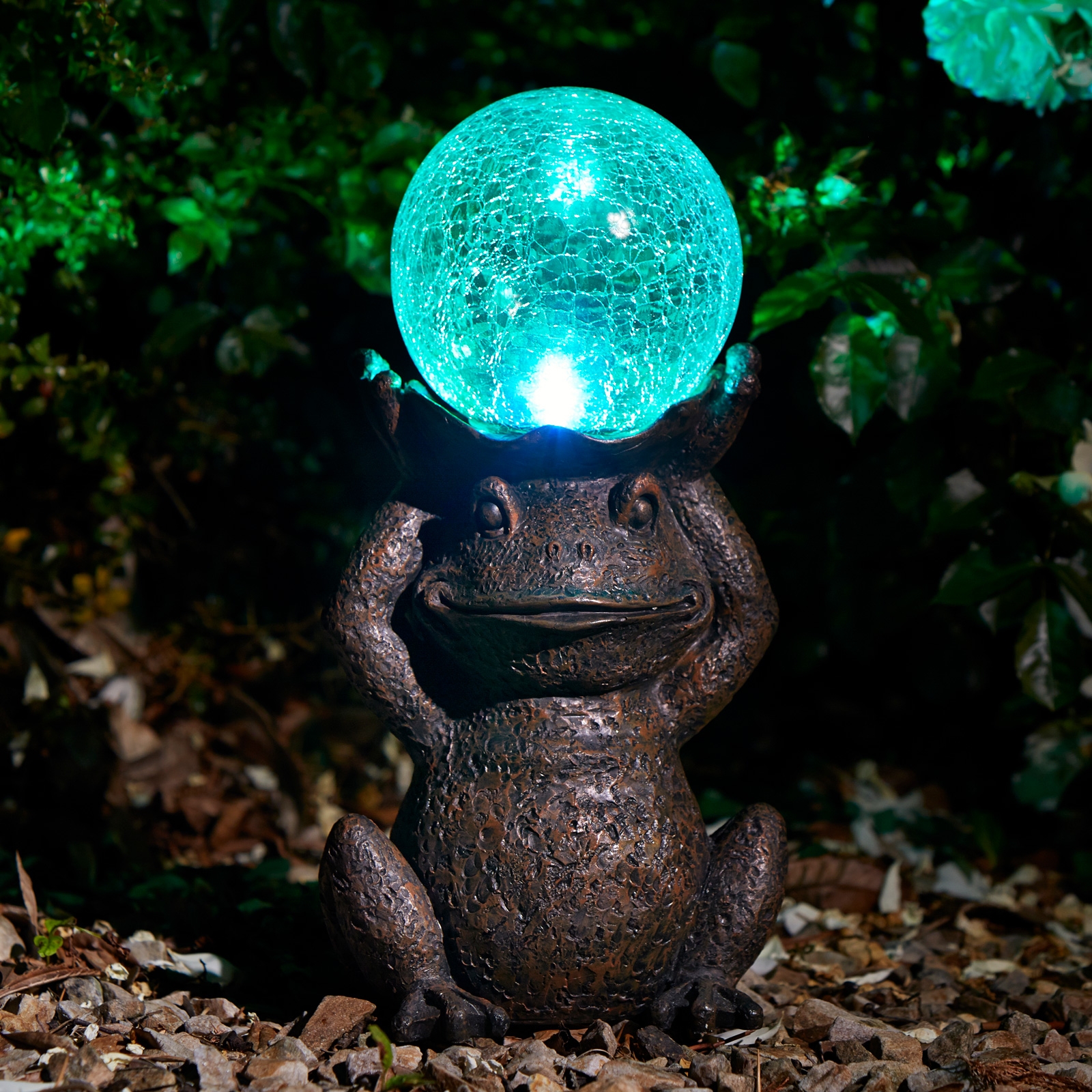 Click to view product details and reviews for Solar Gazing Frog.