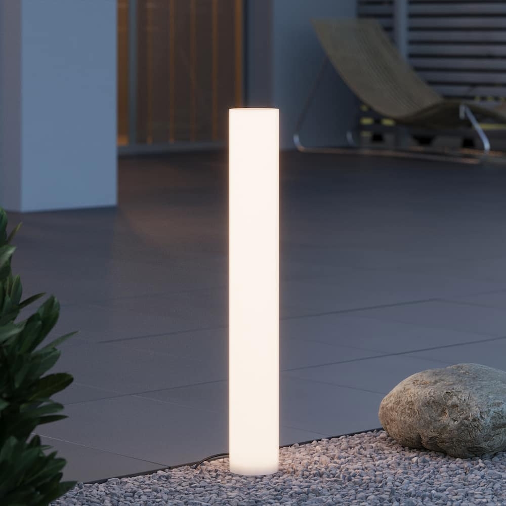 Click to view product details and reviews for Solar Shard Cylindrical Warm White Post Light.