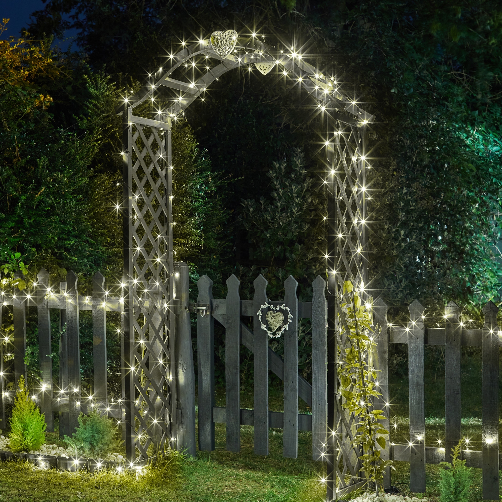 Click to view product details and reviews for 200 Led Warm White Solar String Lights.