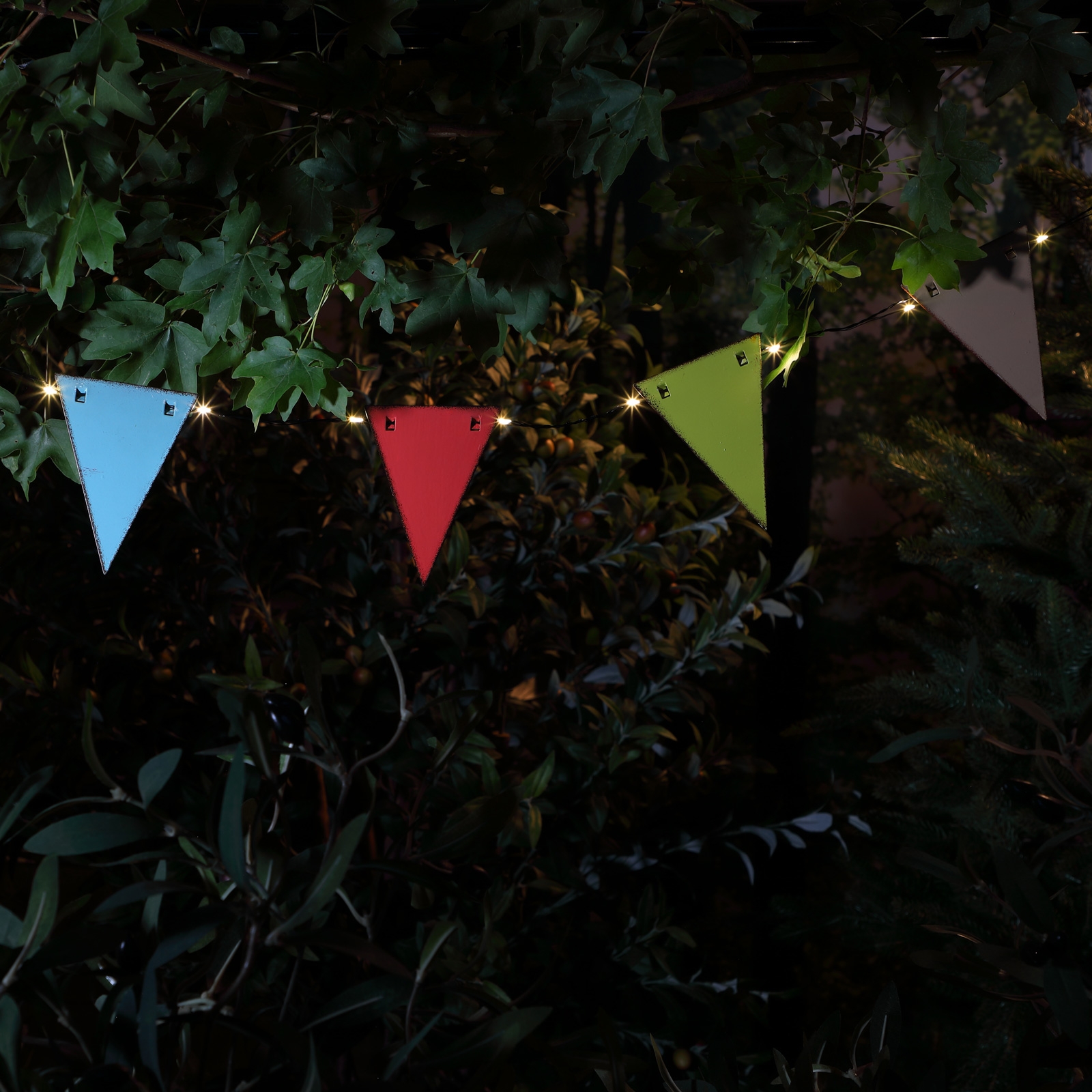 Click to view product details and reviews for Solar Warm White Metal Bunting Lights.