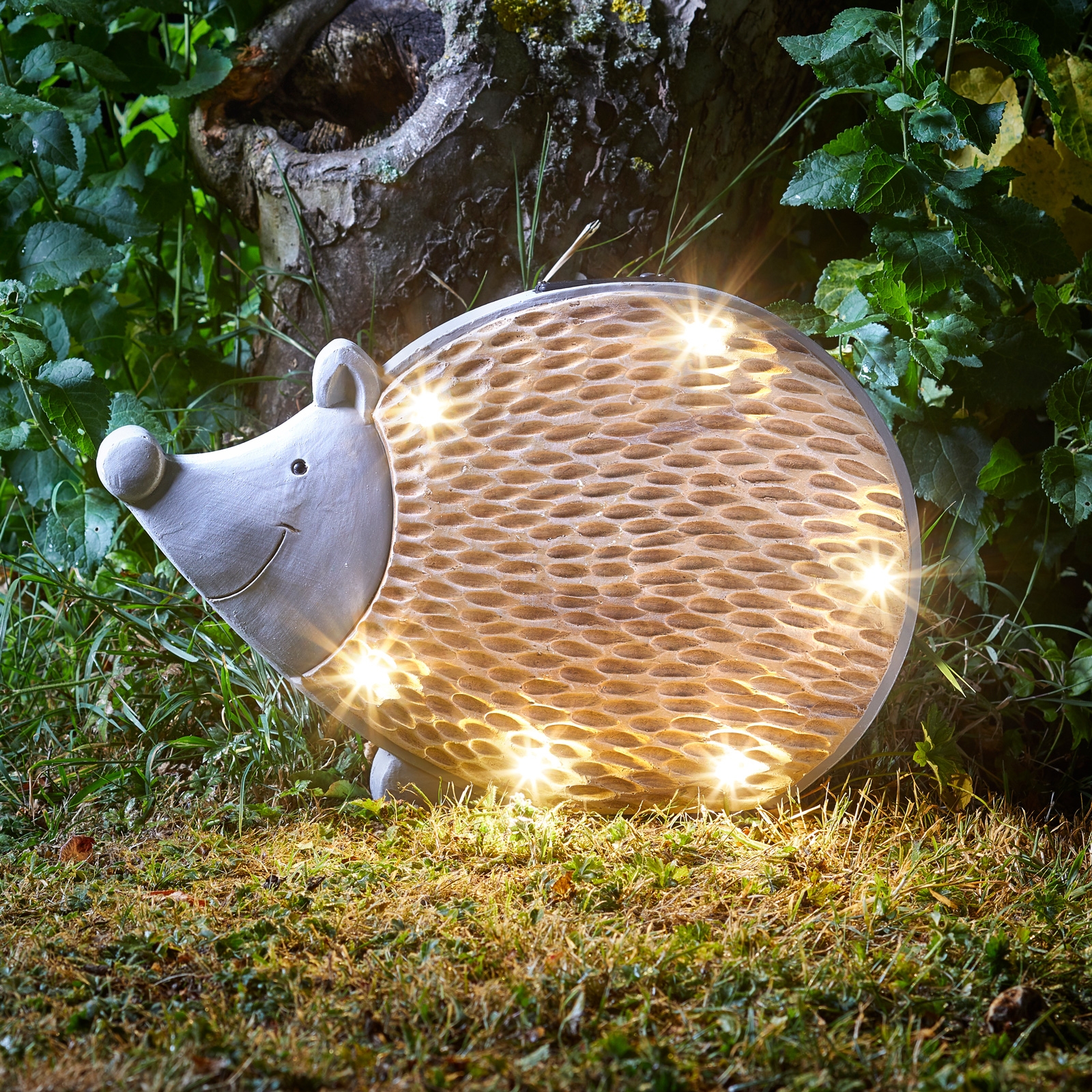 Click to view product details and reviews for Solar Woodstone Inlit Hedgehog.