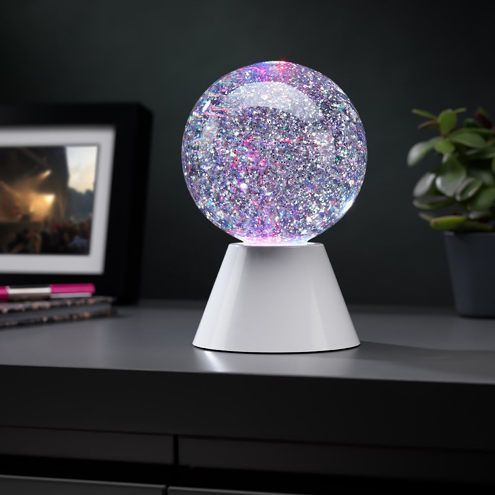 Click to view product details and reviews for Spinning Glitter Ball Light Battery Or Usb.
