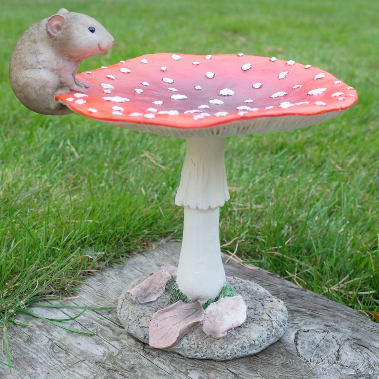 Toadstool And Mouse Bird Feeder 7827