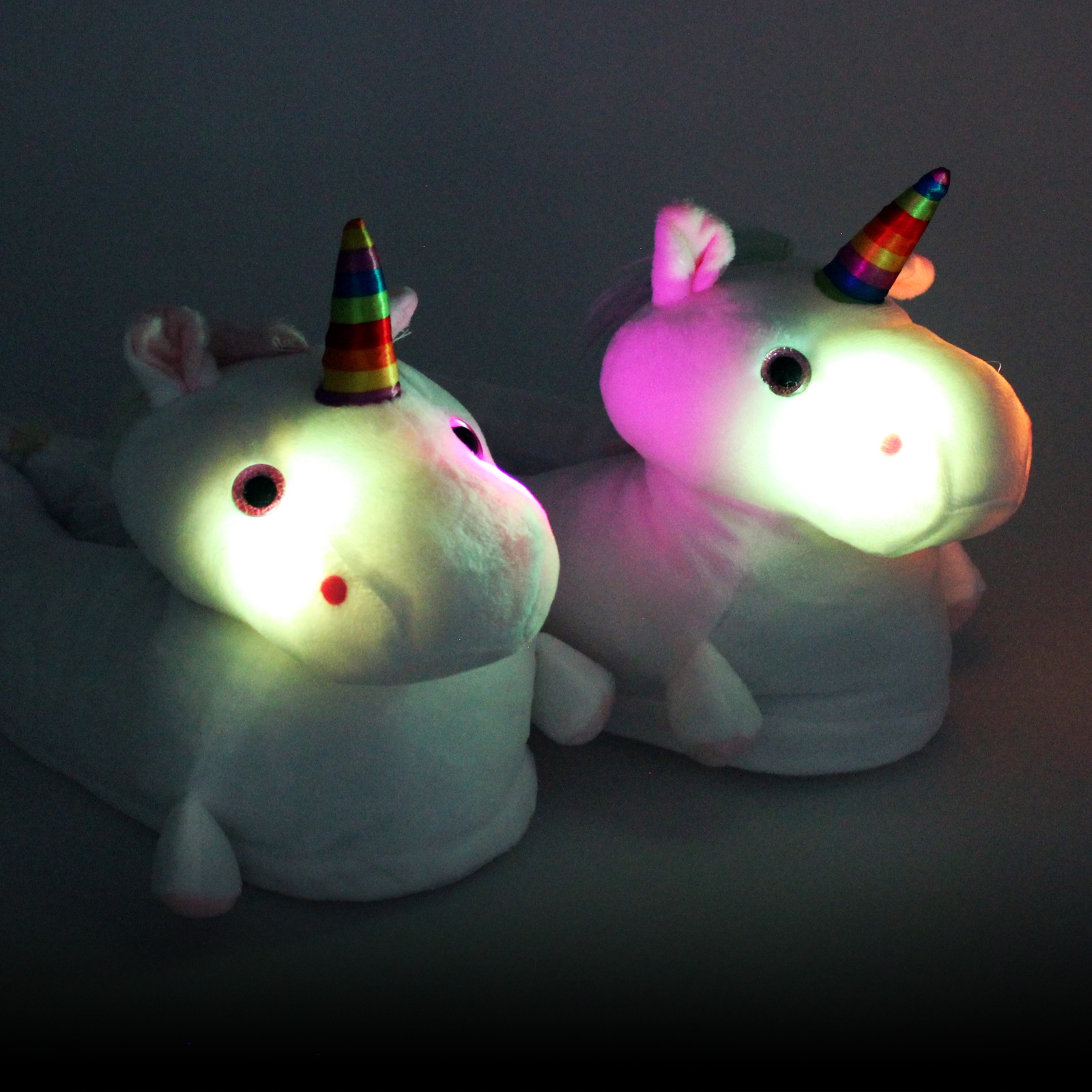 Click to view product details and reviews for Light Up Unicorn Slippers.