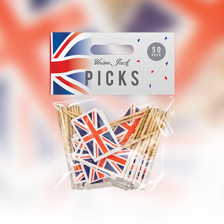 Click to view product details and reviews for Union Jack Food Picks X 50.