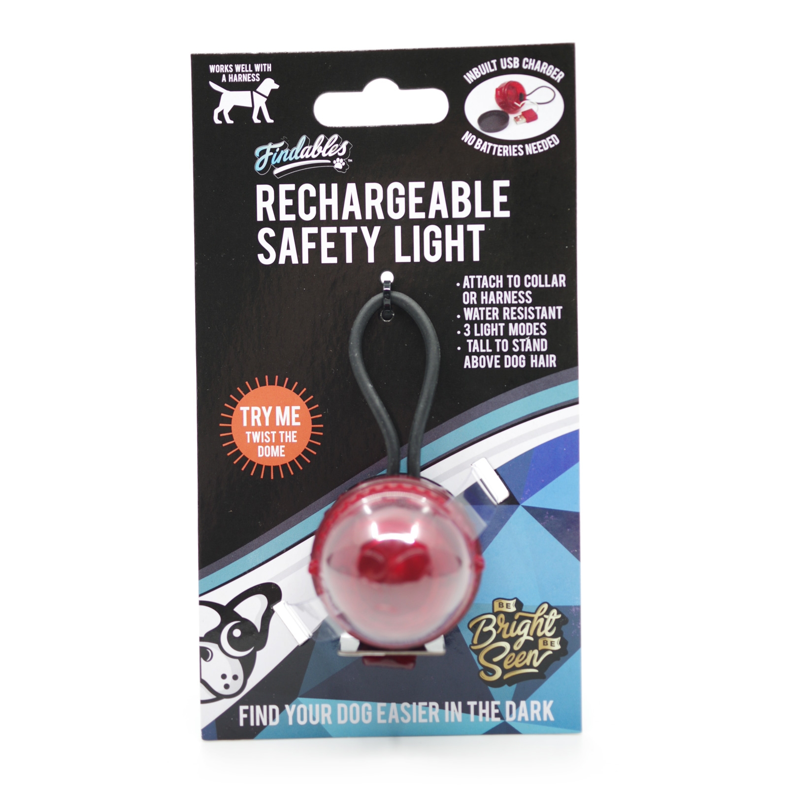 Usb Red Dog Safety Light Findables