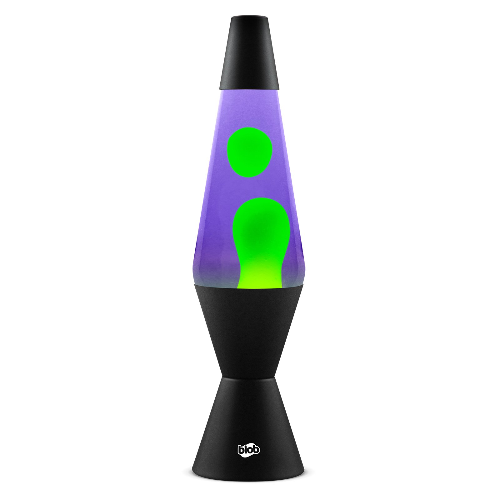 Image of Blob Lamps Lava Lamp Vintage - Matt Black Base - Green/Purple
