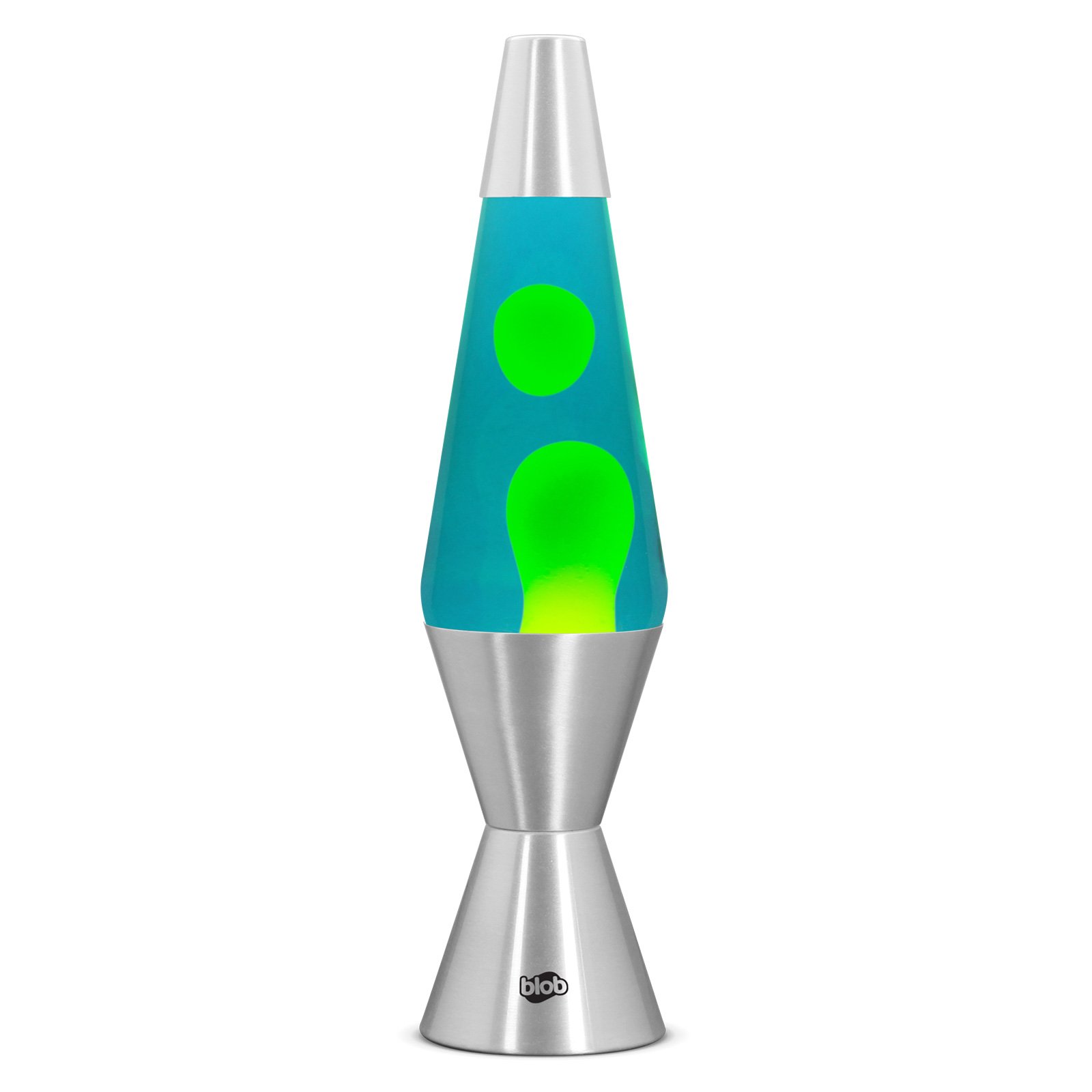 Image of Blob Lamps Lava Lamp VINTAGE - Silver Base - Green/Blue