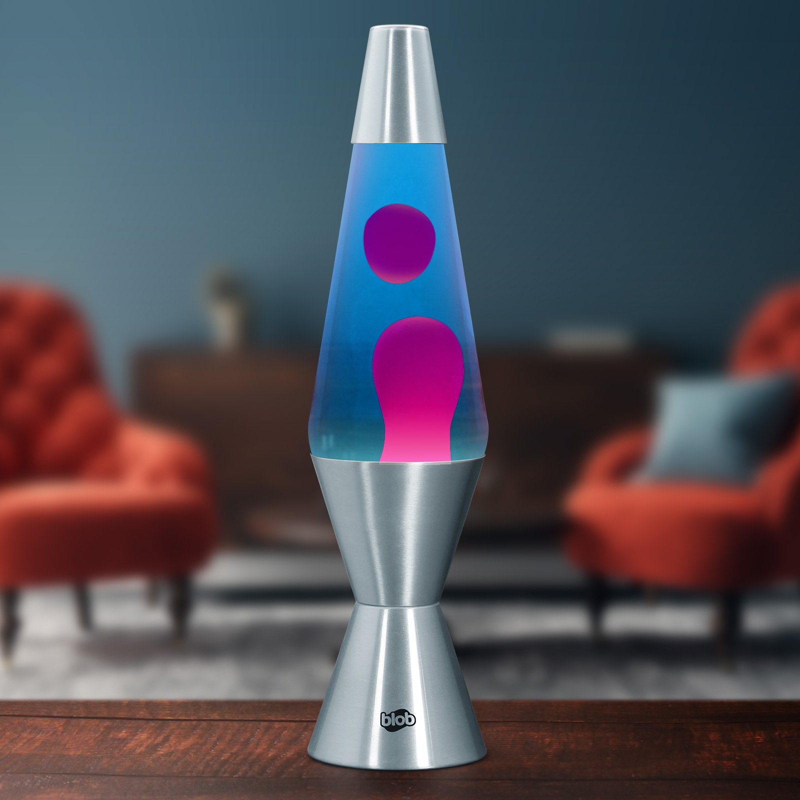 Click to view product details and reviews for Blob Lamps Lava Lamp Vintage Metal Base Purple Blue.