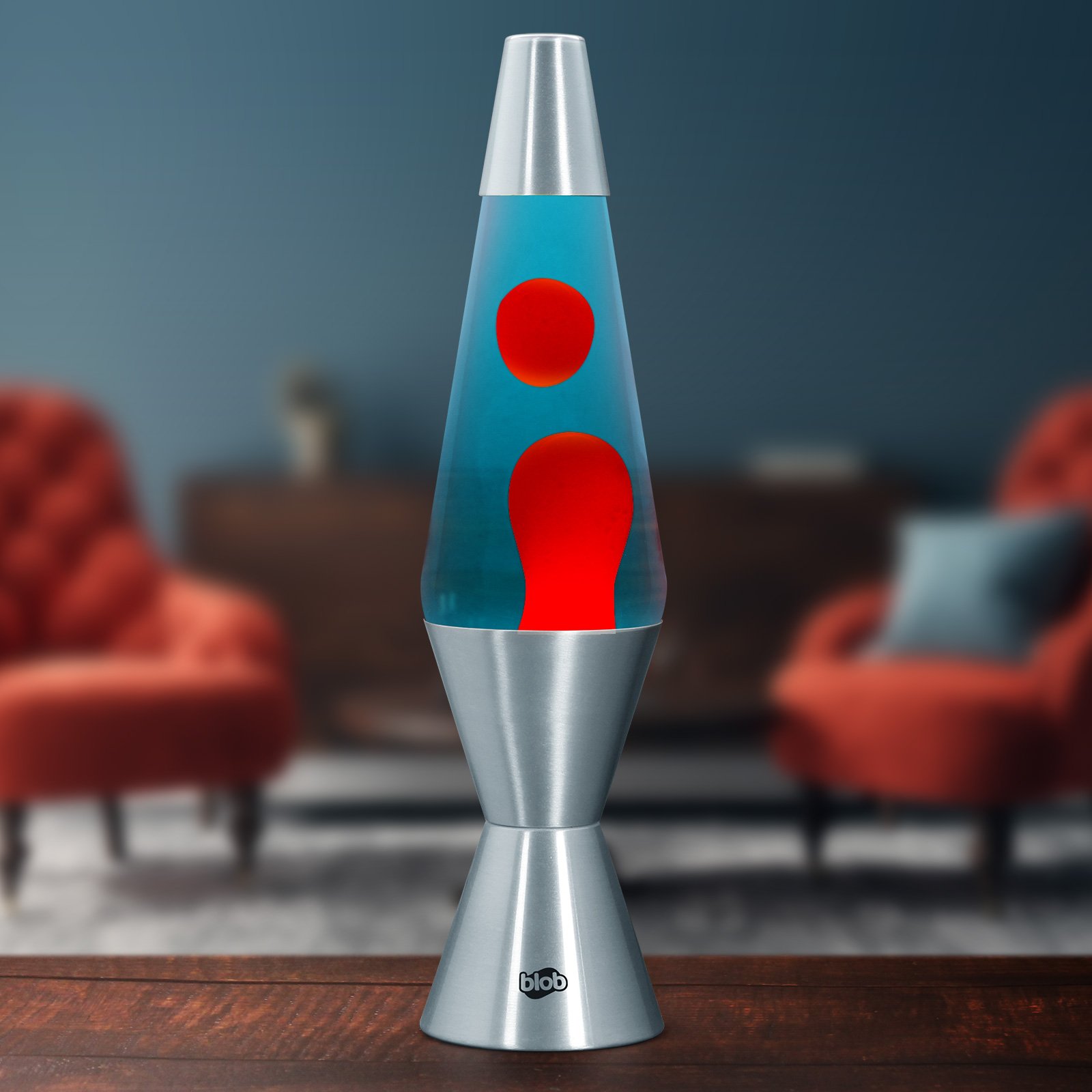 Click to view product details and reviews for Blob Lamps Lava Lamp Vintage Silver Base Red Blue Lava Lamp.