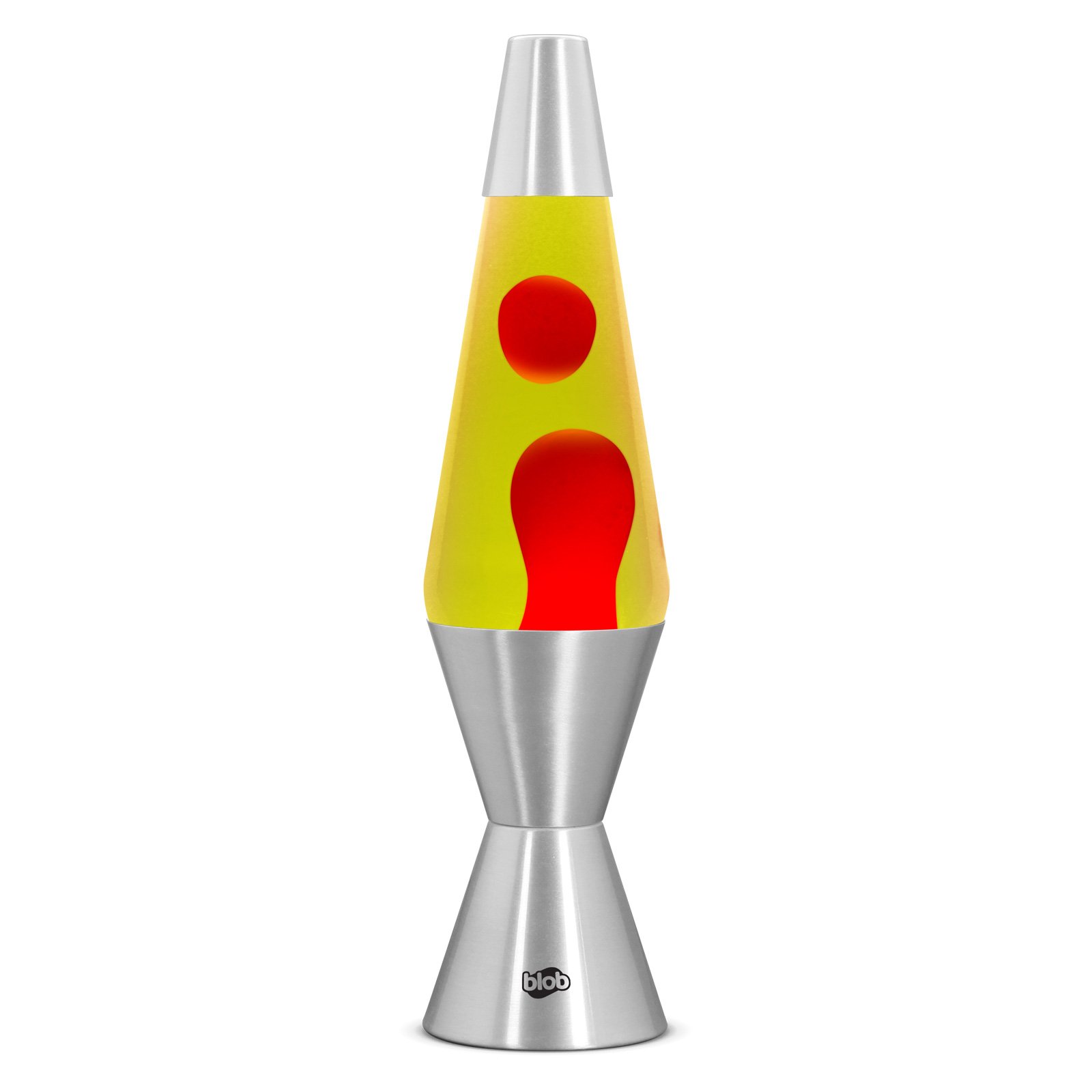 Image of Blob Lamps Lava Lamp VINTAGE - Silver Base - Red/Yellow