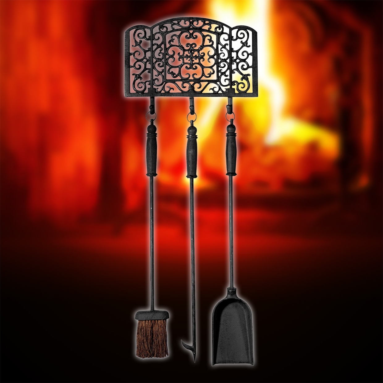 Click to view product details and reviews for Wall Hanging Fireplace Companion Tools.