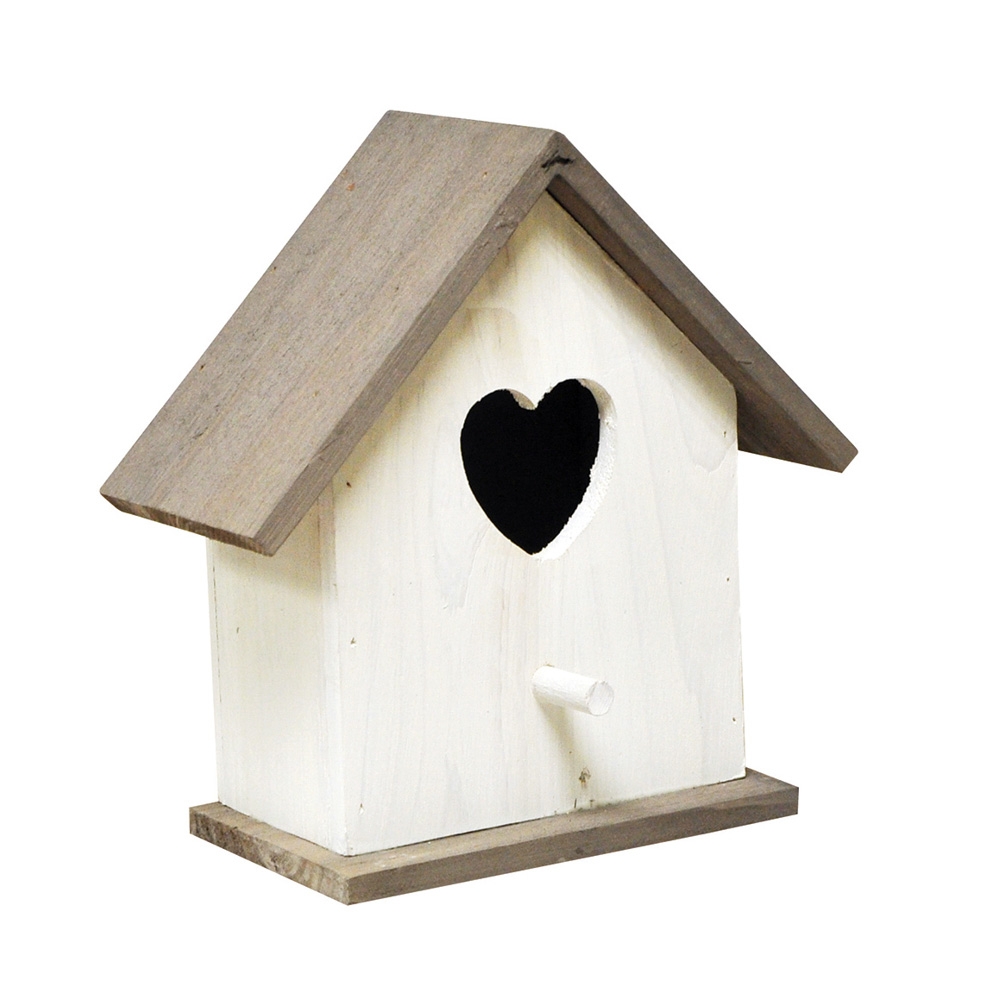 White Heart Bird Nesting Box