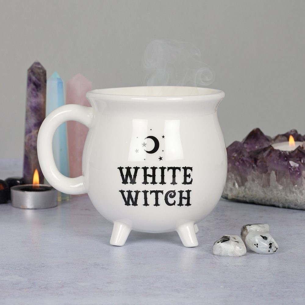 Click to view product details and reviews for White Witch White Cauldron Mug.