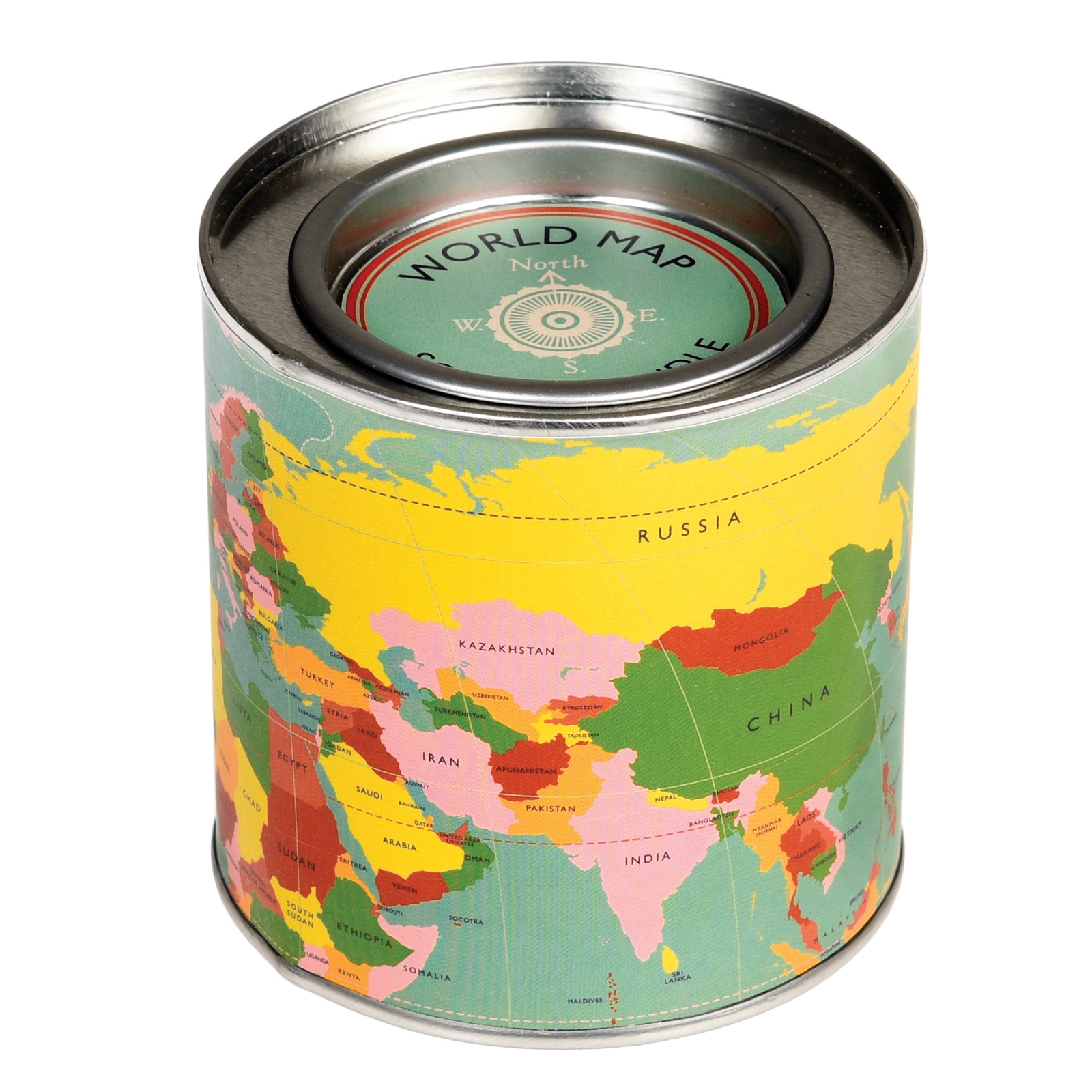 World Map Musk Scented Candle