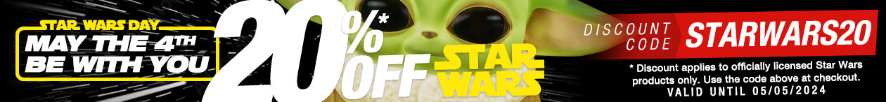 Use the Force: 20% OFF all officially licensed Star Wars products!